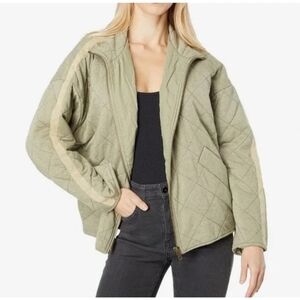 Bagatelle Olive Quilted Bomber Jacket
